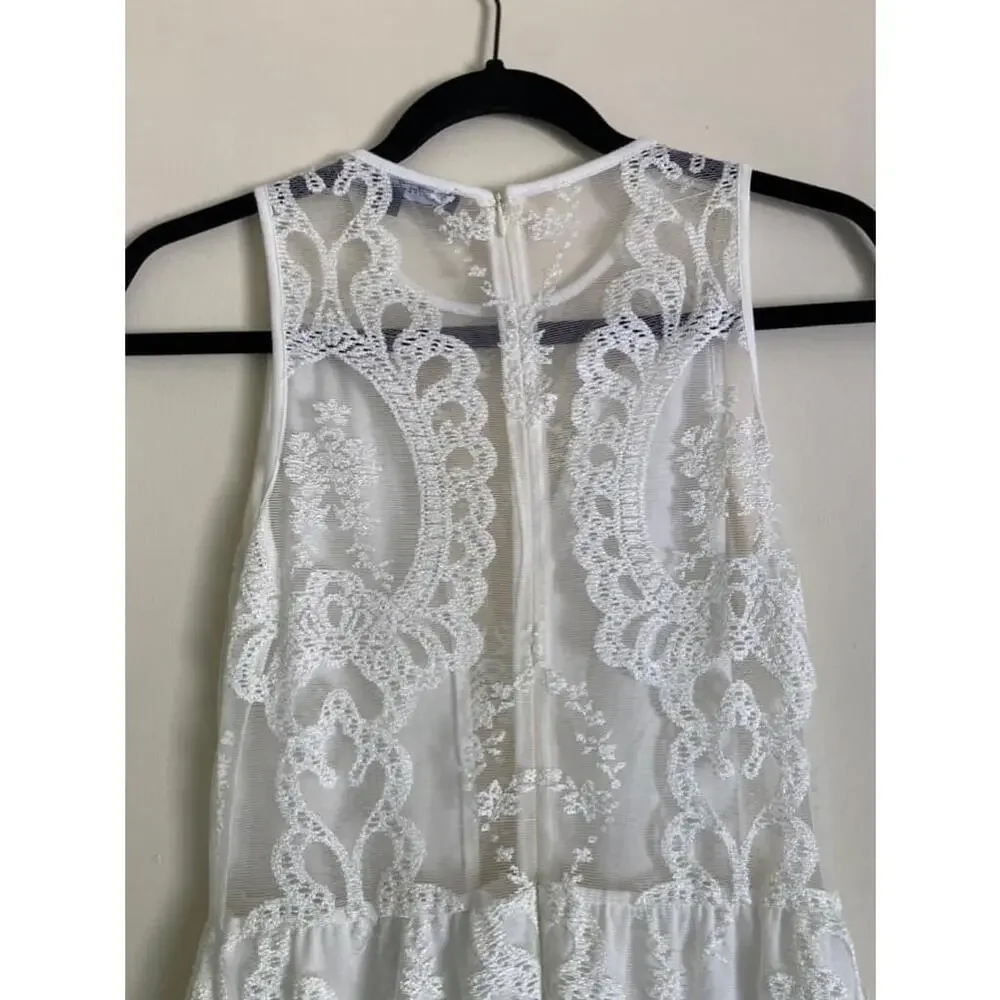 For Love & Lemons lulu White Lace mini Dress Size XS - Picture 6 of 10